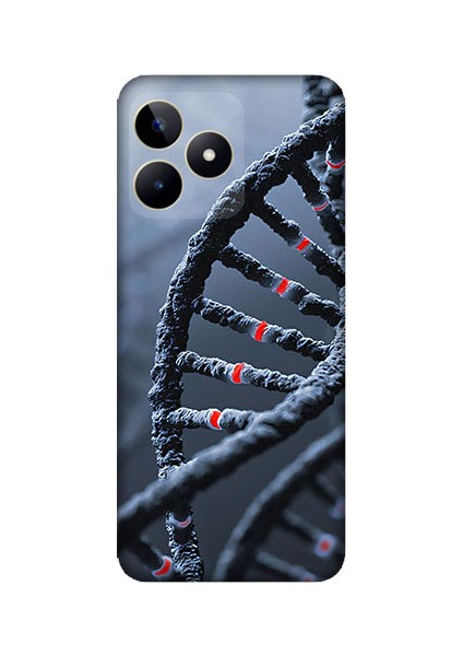 Realme C53 Uyumlu Dna Sarmalı Desenli Silikon Kılıf