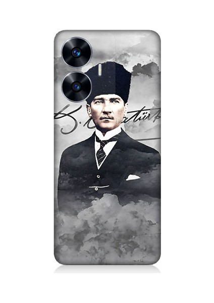 Realme C55 Uyumlu Atatürk Portresi Desenli Silikon Kılıf