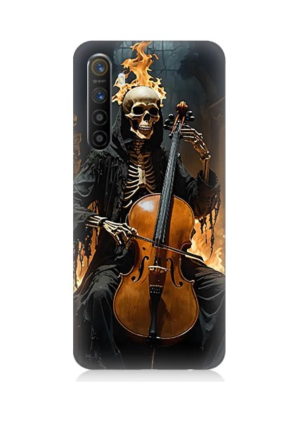 Realme Xt Uyumlu Iskelet Çello Desenli Silikon Kılıf