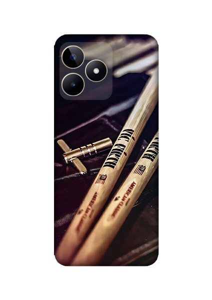 Realme C53 Uyumlu Müzik Notaları Desenli Silikon Kılıf