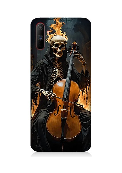 Realme C3 Uyumlu Iskelet Çello Desenli Silikon Kılıf