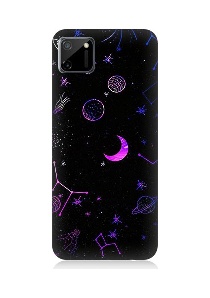 Realme C11 Uyumlu Uzay Deseni Desenli Silikon Kılıf