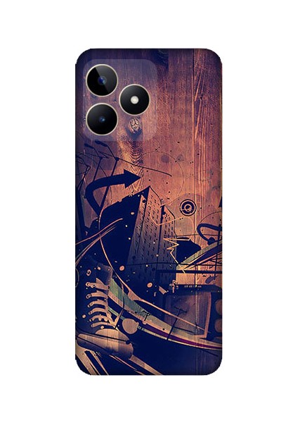 Realme C53 Uyumlu Karanlık Tiyatro Desenli Silikon Kılıf