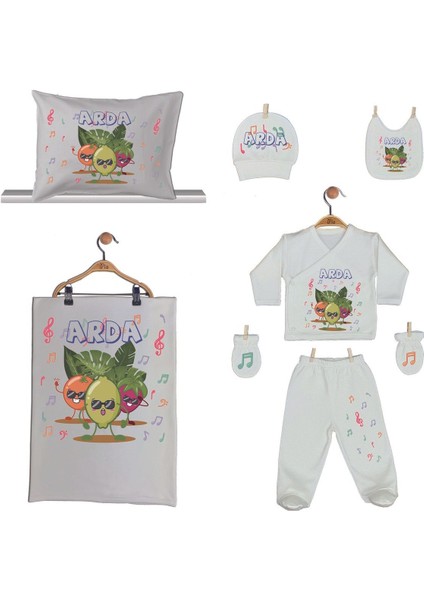 Organik Baskılı %100 Pamuk Isme Özel Bebek Hastane Çıkışı