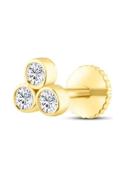 Lapid 0,12ct Pırlanta Piercing-Tragus