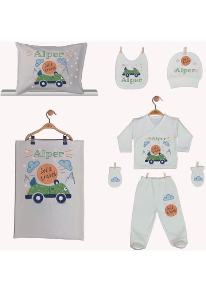 Organik Baskılı %100 Pamuk Isme Özel Bebek Hastane Çıkışı