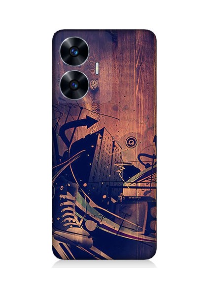 Realme C55 Uyumlu Karanlık Tiyatro Desenli Silikon Kılıf