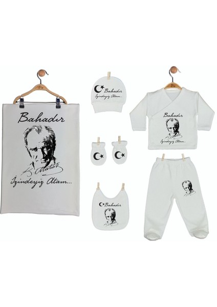 %100 Pamuk Baskılı Isimli Organik Bebek Hastane Çıkışı fırsatları