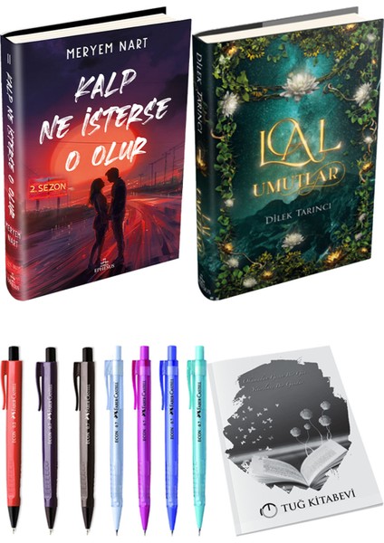 Lal Umutlar 1 Ciltli ve Kalp Ne Isterse O Olur 2 Ciltli Meryem Nart 2li Set + Hediyeli