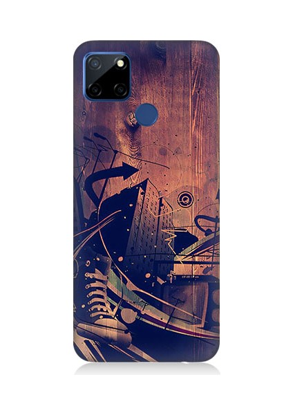 Realme C12 Uyumlu Karanlık Tiyatro Desenli Silikon Kılıf
