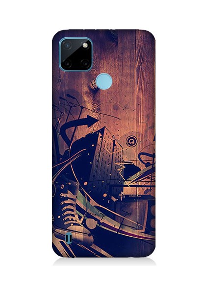 Realme C21Y Uyumlu Karanlık Tiyatro Desenli Silikon Kılıf