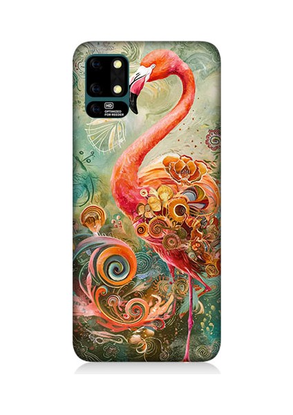 Reeder S19 Max Uyumlu Renkli Flamingo Desenli Silikon Kılıf