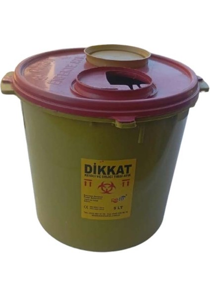 Kesici ve Delici Enfekte Tıbbi Atık Çöp Kutusu - Tıbbi Atık Çöp Kovası 5 Litre 20 Adet