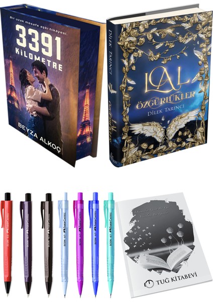 Lal Özgürlükler 2 Ciltli ve 3391 Kilometre Film Özel Baskı Ciltli Beyza Alkoç 2'li Set + Hediyeli