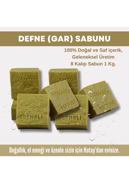 Saf ve Doğal İçeriklerle Orijinal Gar Defne Sabunu 950 gr x 8 Kalıp