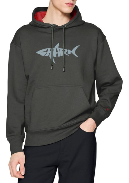Köpekbalığı Gücü Tasarım Kapşonlu Sweatshirt fiyatları