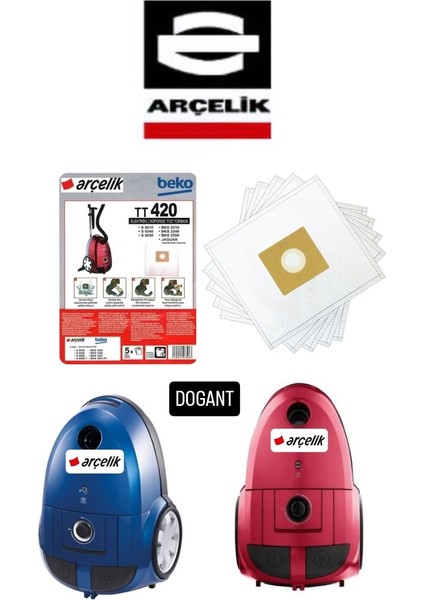 Arçelik Elektrik Süpürgesi Hepa Toz Torbası 10 Adet