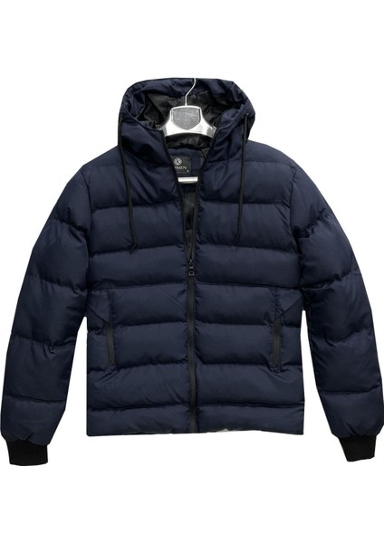 Keymen Slim Fit Erkek Kapşonlu Şişme MONT-7022