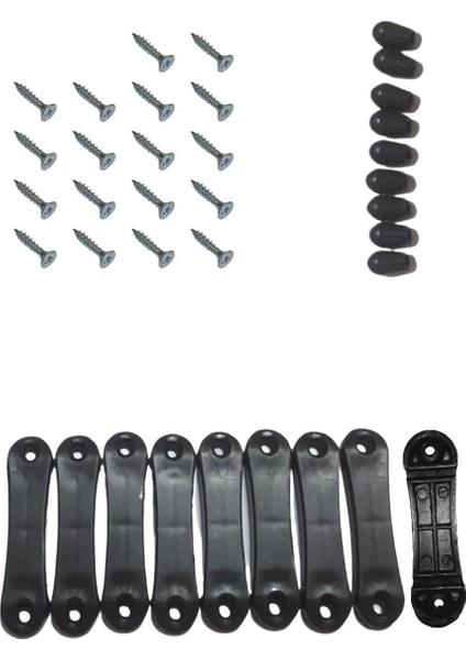 9 Adet Plastik Bağlama Aparatı ve Vida Seti