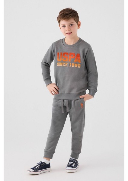 Erkek Çocuk Eşofman Takımı US1926 Koyu Gri