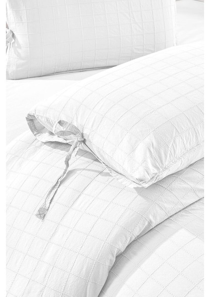 Rocco %100 Pamuk Nakışlı Parça Boyama Nevresim Takımı Beyaz fiyatları