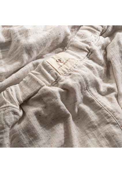 Alinda Kadın Pijama Takımı %100 Organik Pamuk Müslin Bej