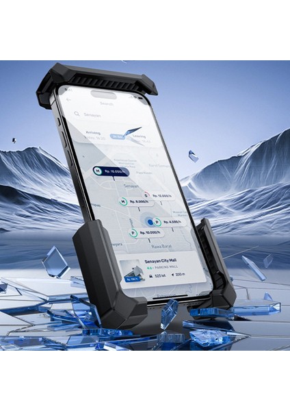Motorsiklet Bisiklet Telefon Tutucu Kıskaçlı Yağmur Güneş Engelleyici Aparatlı Gidon Bağlantılı 360 fırsatları