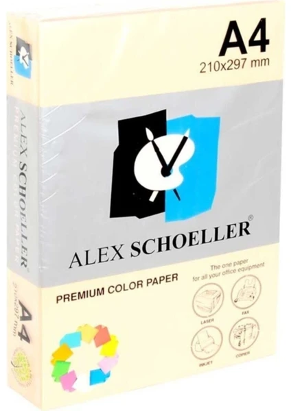 Alex Schoeller A4 Renkli Fotokopi Kağıdı 500 lü Krem (ALX 510)