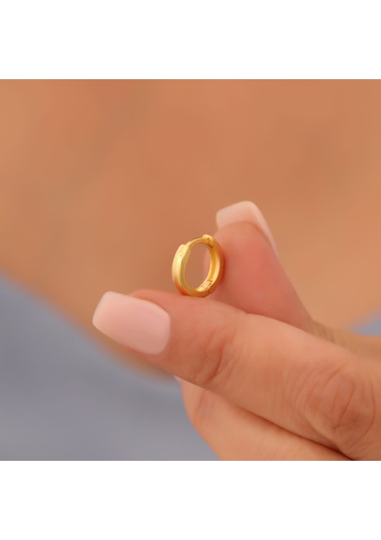 925 Ayar Gümüş Halka Küpe Çap:12 mm - E00257 indirimleri