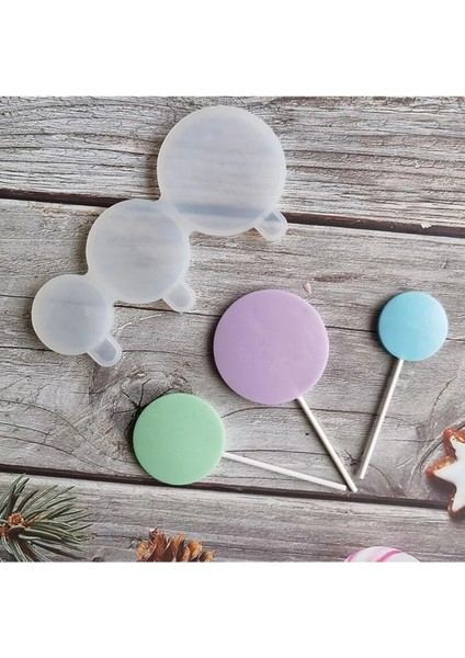 Cakepops Üçlü Daire Lolipop Şekerleme Çikolata & Pasta Silikon Kalıbı