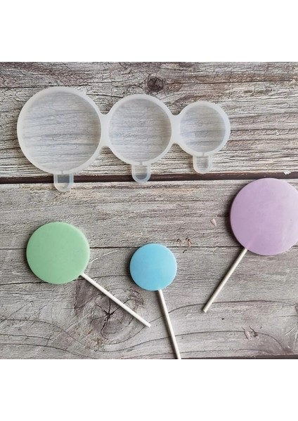 Cakepops Üçlü Daire Lolipop Şekerleme Çikolata & Pasta Silikon Kalıbı modelleri