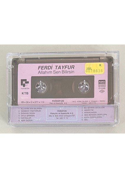 Ferdi Tayfur - Allahım Sen Bilirsin Kaset