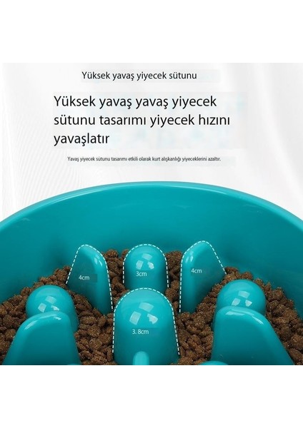 Denizyıldızı Yavaş Yemek Kasesi Köpek Boğulma Önleyici Yavaş Yemek Kasesi Köpek Besleme Köpek Devrilmeyi Önleyici Çok Fonksiyonlu Köpek Kasesi Hayvan Mama Kabı (Yurt Dışından)