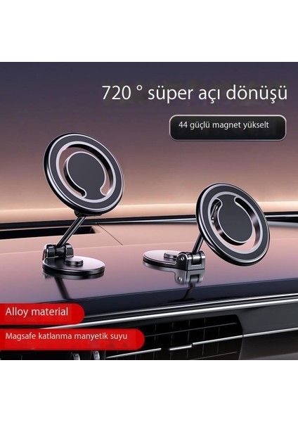 Araba Cep Telefonu Tutucusu Manyetik Katlanır 360 Derece Dönen Yapışkanlı Pano Navigasyon Tutucusu (Yurt Dışından)
