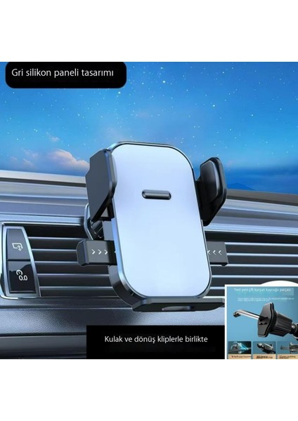 Araba Cep Telefonu Tutucusu Hava Çıkışı Çift Kanca Sabit Navigasyon Braketi Yatay ve Dikey Döner Braket (Yurt Dışından) fiyatları