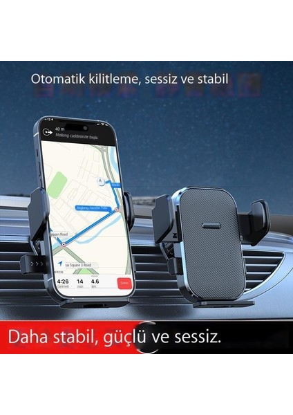Araba Cep Telefonu Tutucusu Hava Çıkışı Çift Kanca Sabit Navigasyon Braketi Yatay ve Dikey Döner Braket (Yurt Dışından) fırsatları