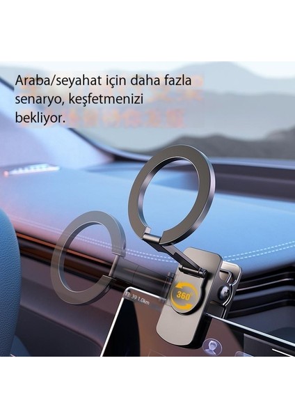 Manyetik Araç Cep Telefonu Tutucusu Güçlü Manyetik Dönen Seyahat Taşınabilir Metal Klip Tutucu (Yurt Dışından) modelleri