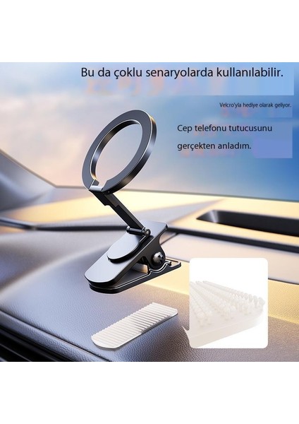 Manyetik Araç Cep Telefonu Tutucusu Güçlü Manyetik Dönen Seyahat Taşınabilir Metal Klip Tutucu (Yurt Dışından) fırsatları