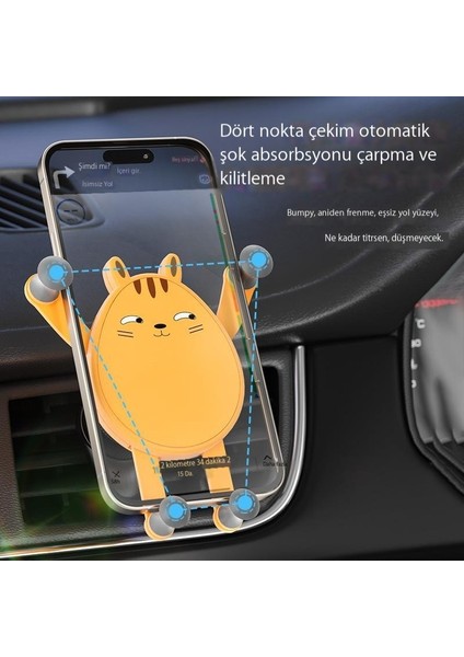 Hava Çıkışı Araba Cep Telefonu Tutucu Tutucu Yerçekimi Tipi Araç Kullanımı Için Cep Telefonu Tutucusu (Yurt Dışından)