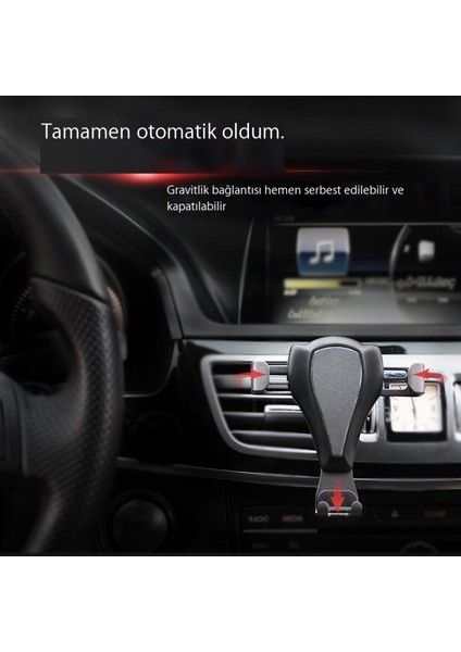 Yerçekimi Araca Monte Hava Çıkışı Otomatik Kilitleme 360 ​​derece Dönüş Çok Fonksiyonlu Navigasyon (Yurt Dışından)