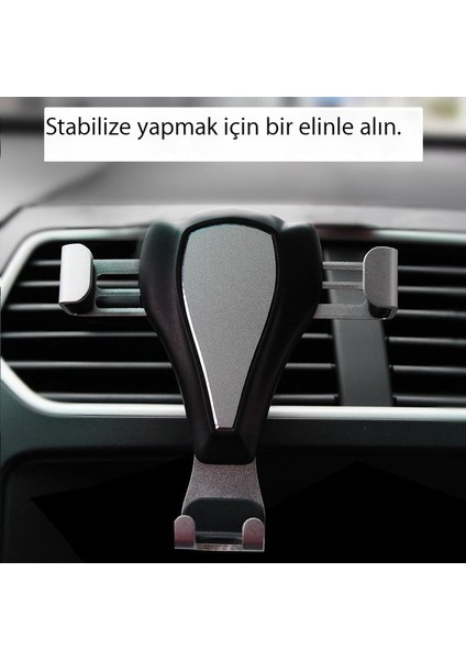 Yerçekimi Araca Monte Hava Çıkışı Otomatik Kilitleme 360 ​​derece Dönüş Çok Fonksiyonlu Navigasyon (Yurt Dışından)