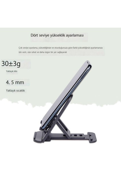 Cep Telefonu Tutucusu Masaüstü Tablet Katlanır Taşınabilir Ultra Ince Cep Telefonu Tutucusu (Yurt Dışından)