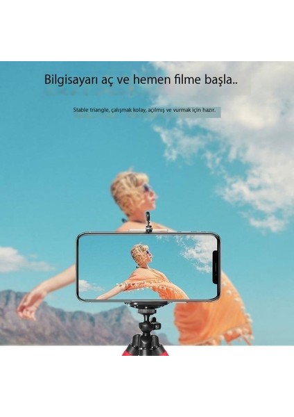 Çok Fonksiyonlu Taşınabilir Küçük Stand Cep Telefonları Için Evrensel Geri Çekilebilir Tripod Standı (Yurt Dışından) modelleri