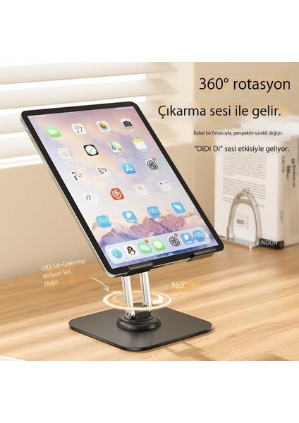 Dönen Cep Telefonu Standı Katlanabilir Masaüstü Standı Canlı Yayın Standı Cep Telefonu Tablet Standı (Yurt Dışından)