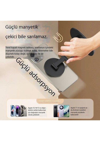 Alüminyum Alaşımlı Cep Telefonu Standı Masaüstü Manyetik Stand Katlanır Stand (Yurt Dışından)
