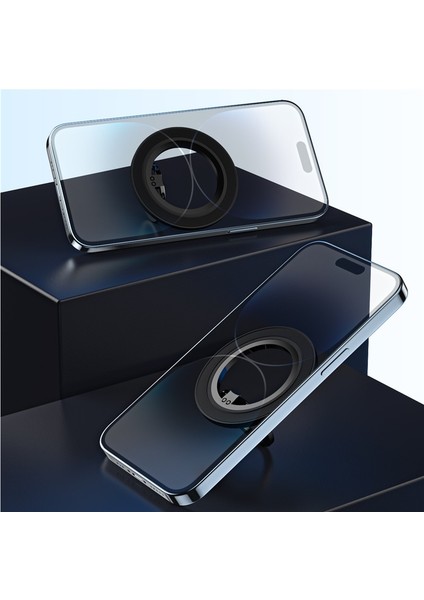 Apple'a Uygun Manyetik Halkalı Metal Cep Telefonu Tutucusu Güçlü Manyetik Tutucu (Yurt Dışından)