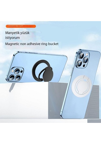 Manyetik Halka Toka Cep Telefonu Tutucusu Manyetik Halka 360 Derece Dönen Masaüstü Sabit Manyetik Adsorpsiyon Boya (Yurt Dışından) modelleri
