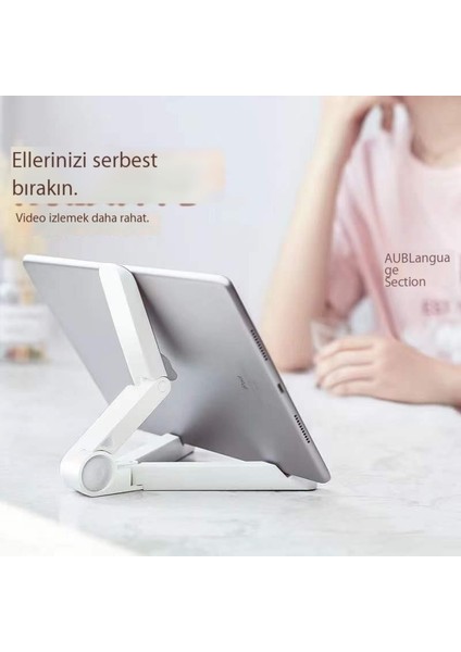 Çok Fonksiyonlu Masaüstü Tembel Cep Telefonu Tutucu Tablet Katlanabilir Ayarlanabilir Canlı Yayın Taşınabilir Tripod (Yurt Dışından)