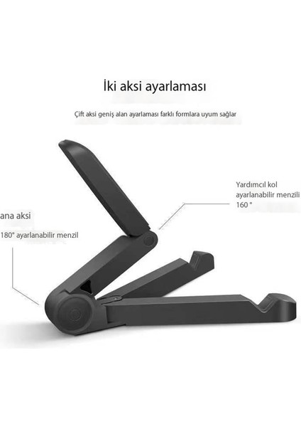 Çok Fonksiyonlu Masaüstü Tembel Cep Telefonu Tutucu Tablet Katlanabilir Ayarlanabilir Canlı Yayın Taşınabilir Tripod (Yurt Dışından)