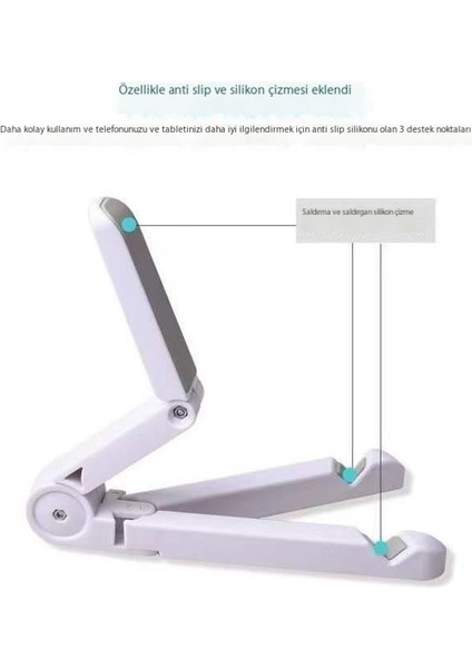 Çok Fonksiyonlu Masaüstü Tembel Cep Telefonu Tutucu Tablet Katlanabilir Ayarlanabilir Canlı Yayın Taşınabilir Tripod (Yurt Dışından)